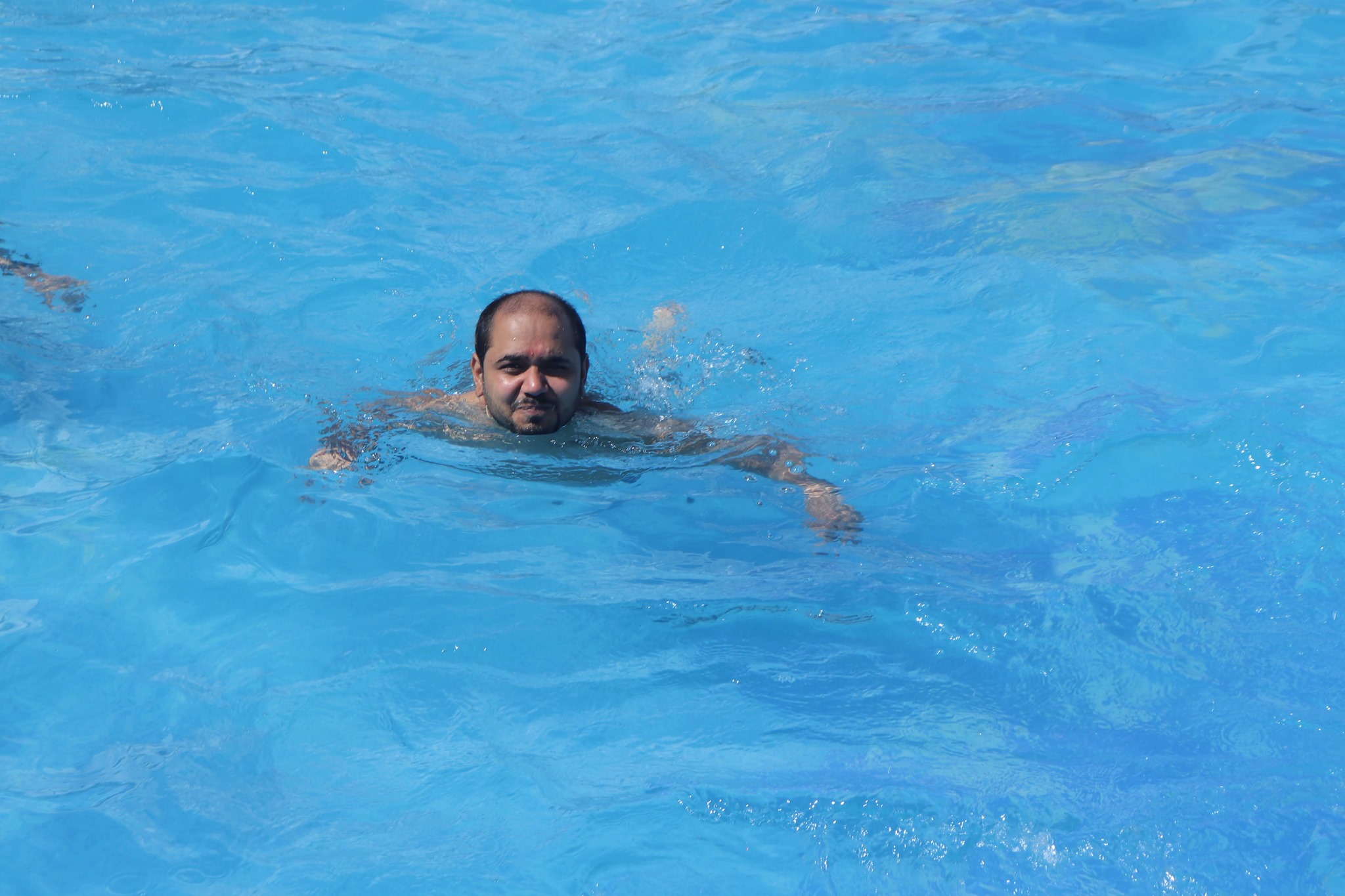 Bishnu Bhattarai swimming